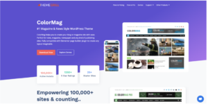 Colormag frontpage with WordPress themes