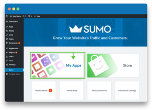 Sumo plugin for wordpress's display with different tabs